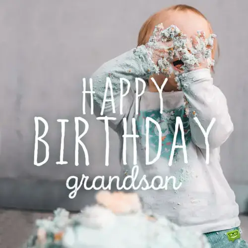 Картинка на день рождения для маленького внука.