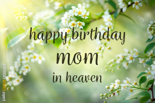 Happy Birthday, mom, in heaven.