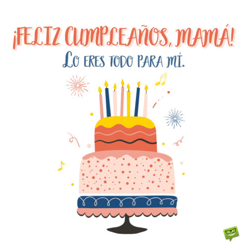 Happy Birthday for your mom in Spanish.