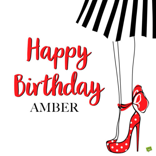 Happy Birthday Image for Amber.