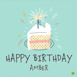 Happy Birthday Image for Amber.