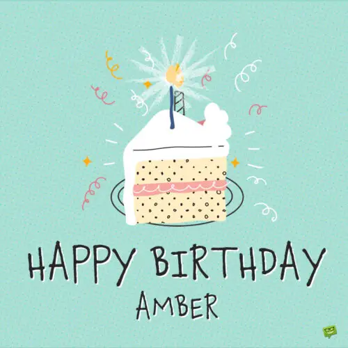 Happy Birthday Image for Amber.