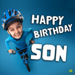 Birthday wish for son.