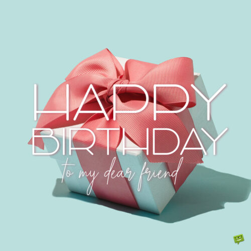 Birthday message on image with gift box.