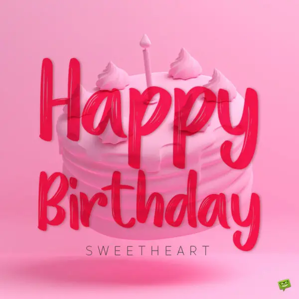 Birthday image with a lovely wish. Birthday image with cake.