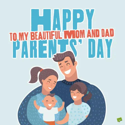 Happy parents' day image to share and send to your loved ones.