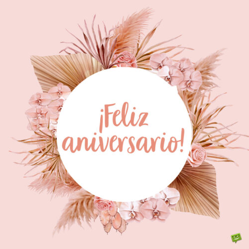 Mensaje de aniversario de bodas.