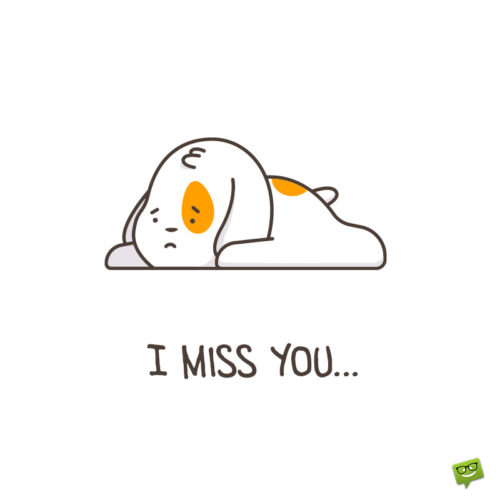 Missing you quote on image for easy sharing on messages and chats.