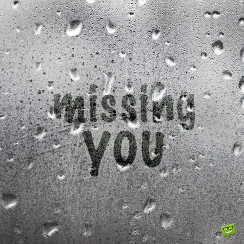 Missing you quote on image for sharing on messages.