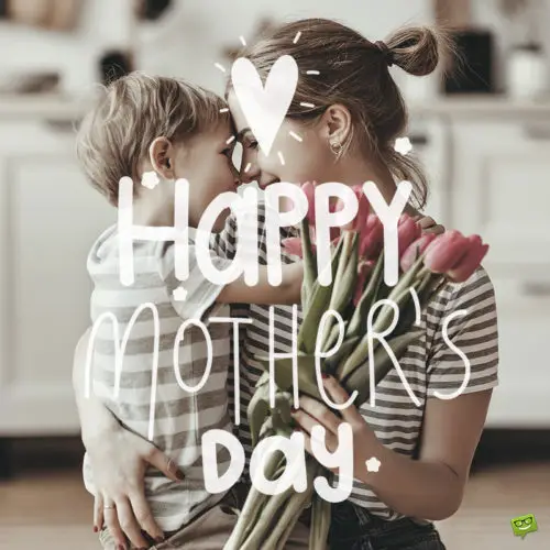 Happy Mother's Day Wish on image of mother and child.