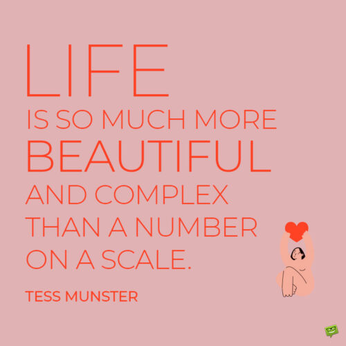 Plus size body-positive quote to note and share.