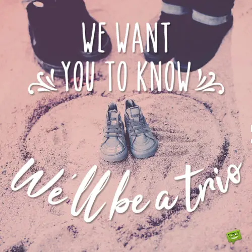 Pregnancy announcement image. | Birthday Wishes Expert Cute pregnancy announcement image for chats and status updates.