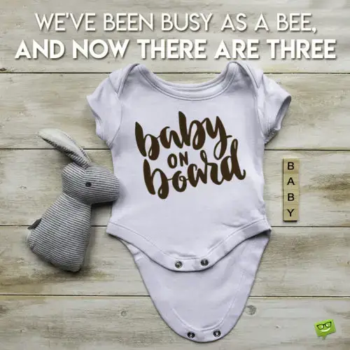 Cute pregnancy announcement quote on image for easy sharing on chats and status updatses.