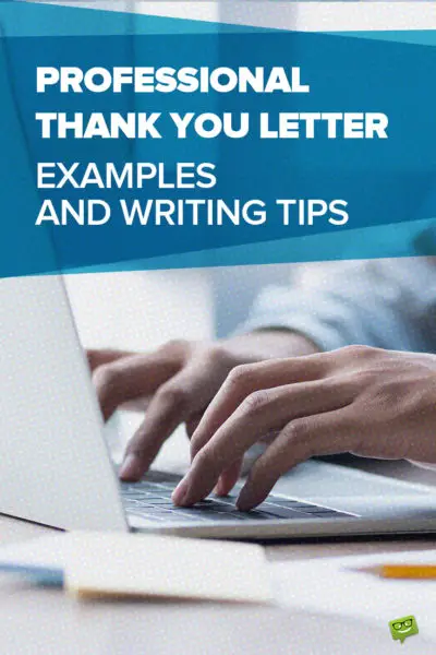 Professional thank you letter - Examples and writing tips