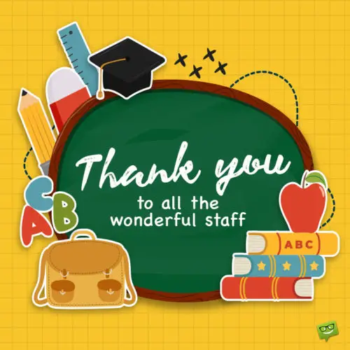 Thank you note for School Faculty Member. | Birthday Wishes Expert Thank you note for School Faculty Member.