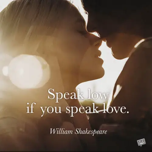 Любовная цитата на изображении для вашего особенного.  Уильямом Шекспиром.