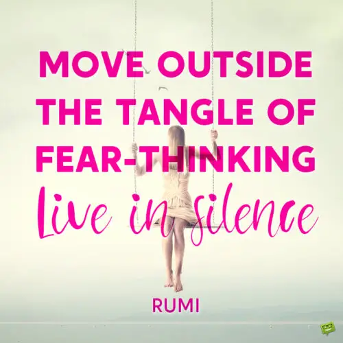Rumi quote about silence to note and share.