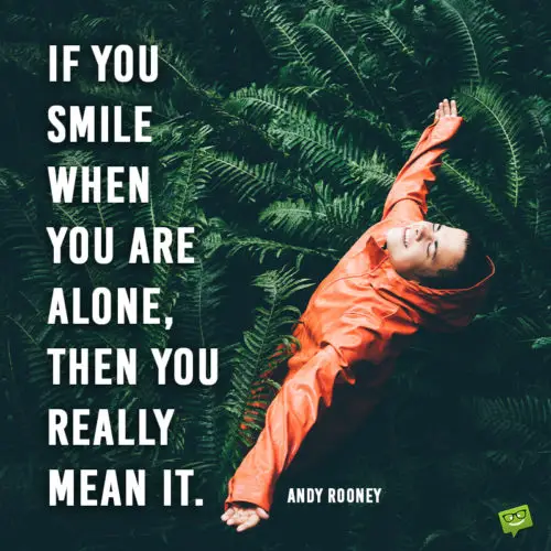 Smile quote for inspiration.