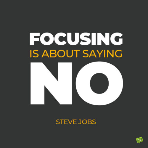 Inspirational Steve Jobs quote to note and share.