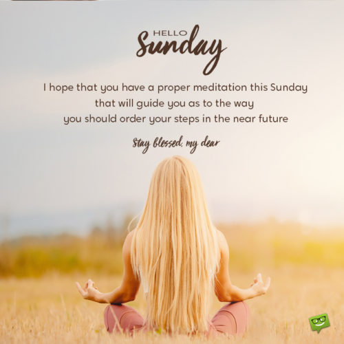 Sunday blessing on image for posts and messages.