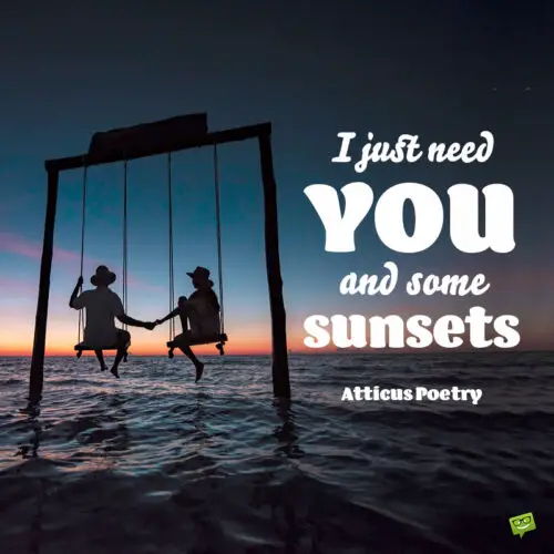 Beautiful sunset quote to inspire you. Perfect for instagram sunset caption.