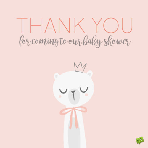 Baby shower thank you note. | Birthday Wishes Expert Baby shower thank you note.
