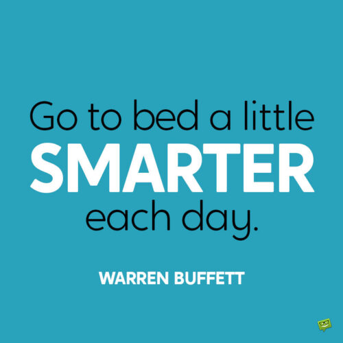 Warren Buffett sleep quote.