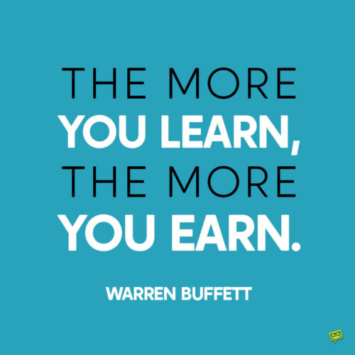 Câu nói cuộc đời của Warren Buffett.