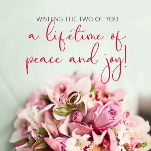 Wedding wish on image.