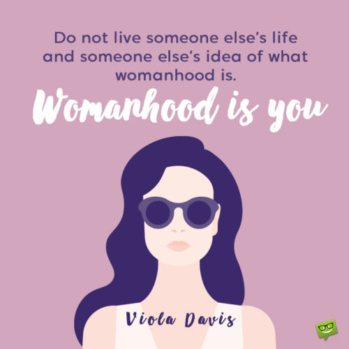 Women's day quote on image for easy sharing.