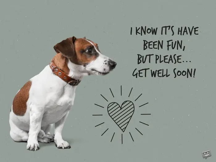 funny-get-well-soon-quote | Birthday Wishes Expert I know it's have been fun, but please... get well soon!