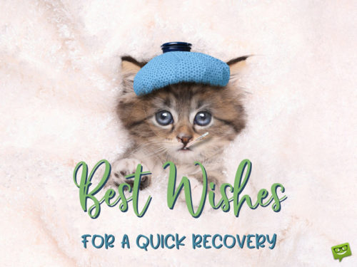 Best wishes for a quick recovery. Best wishes for a quick recovery.
