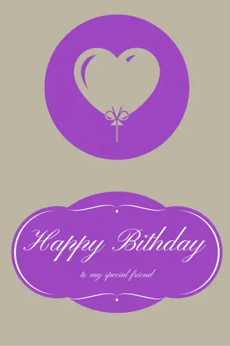 Happy Birthday to my special friend.