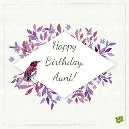 Happy Birthday, Aunt!