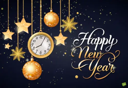 Happy New Year wishes. Happy New Year.