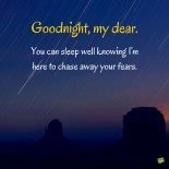 Goodnight, my dear.