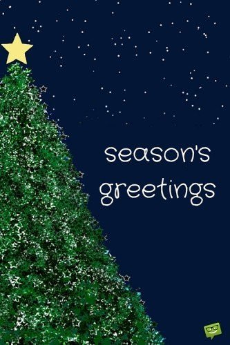 Season's greetings.