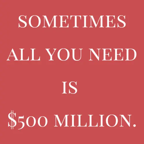 Sometimes all you need is 0 million.