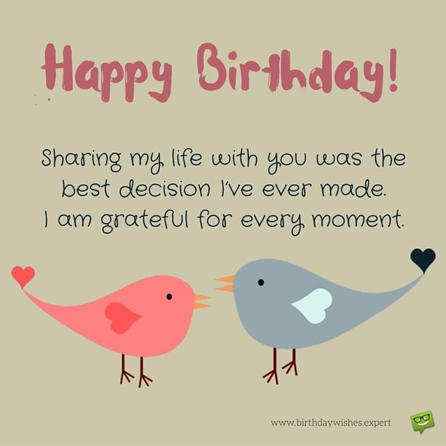 Happy birthday to your husband