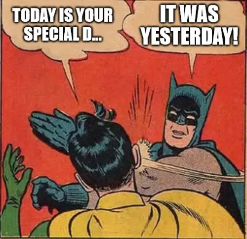 Batman and robin belated birthday meme.