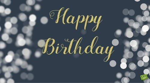 Happy Birthday.