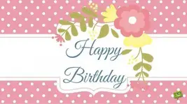 Happy Birthday.
