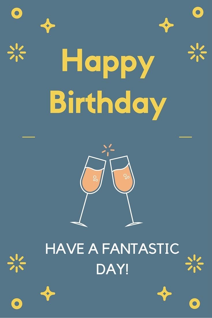 Happy Birthday Cheers With Toast And Wish