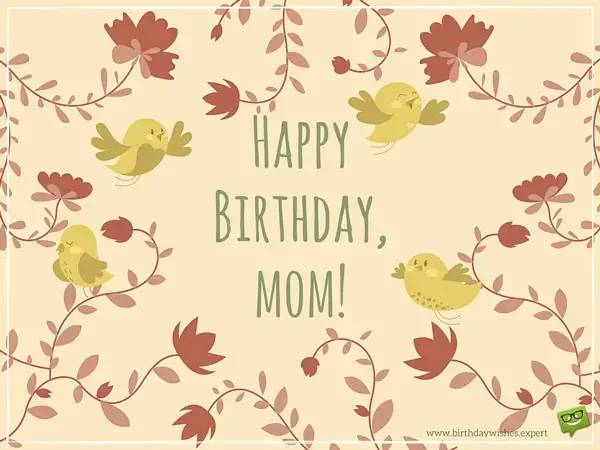Happy Birthday, mom.