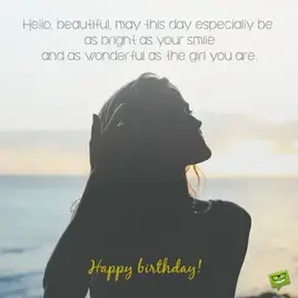 Happy Birthday Wish for a female friend.