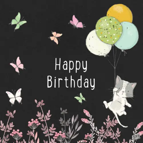 Birthday image with cute cat. | Birthday Wishes Expert Happy Birthday.