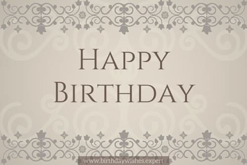 Formal Birthday card. | Birthday Wishes Expert Happy Birthday!