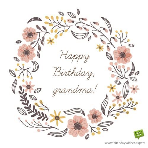 Happy Birthday, grandma!