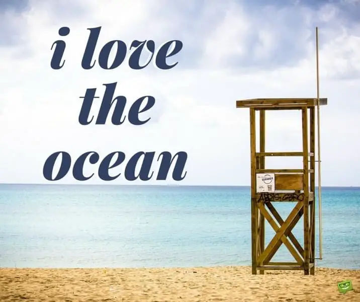 I love the ocean.