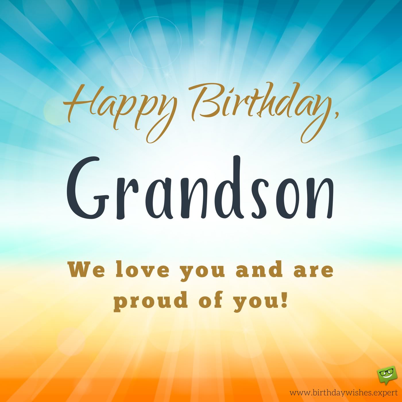 "Especially For My Dear Grandson" A5 Birthday Card - Brand New